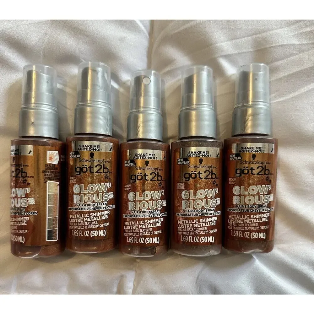 got2b GLOW'RIOUS Metallic Shimmer Hair Glitter & Body Glitter Duel Spray 5 Pk